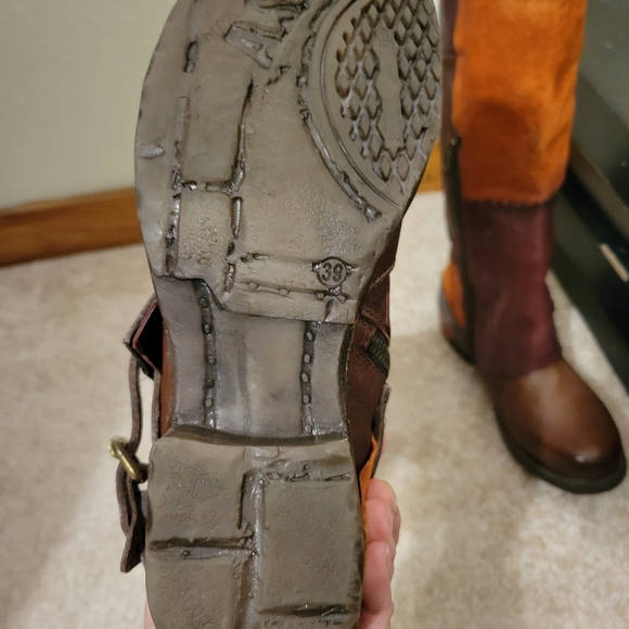 EUC A.S.98 Salvador Brown and Orange Knee-High Boots 39 - Picture 6 of 6